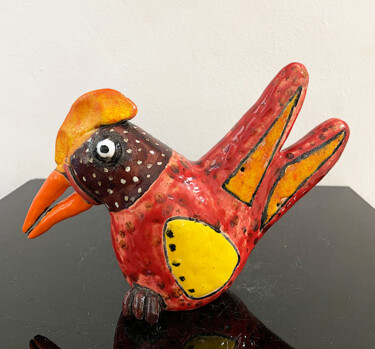 Sculpture titled "Dream Bird" by Viktor Zuk, Original Artwork, Ceramics