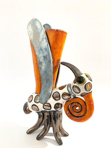 Sculpture titled "Amazing Fantasy" by Viktor Zuk, Original Artwork, Ceramics