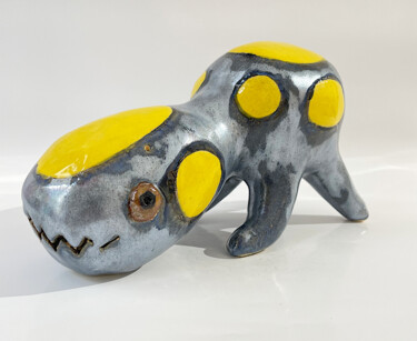 Γλυπτική με τίτλο "Fantasy Hippopotamus" από Viktor Zuk, Αυθεντικά έργα τέχνης, Κεραμικά