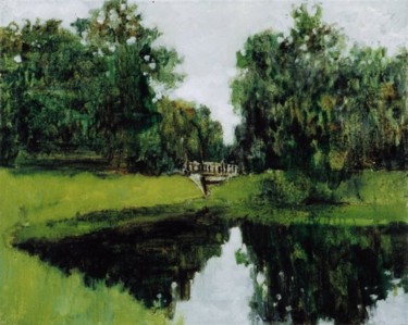 Painting titled "В парке." by Viktor Egorov, Original Artwork