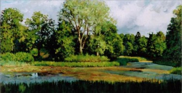 Картина под названием "Старый пруд." - Viktor Egorov, Подлинное произведение искусства