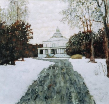 Картина под названием "Катальная горка зим…" - Viktor Egorov, Подлинное произведение искусства