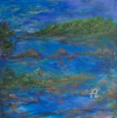 Painting titled "night-breathing" by Viktoria Ganhao, Original Artwork, Acrylic