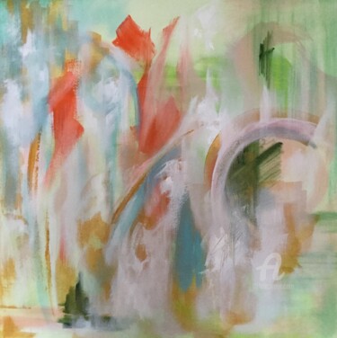 Painting titled "Venice" by Viktoria Ganhao, Original Artwork, Acrylic Mounted on Wood Stretcher frame