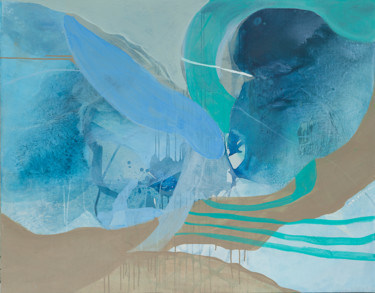 Картина под названием "Дорога в облаках" - Виктория Аксенова, Подлинное произведение искусства, Акрил Установлен на Деревянн…