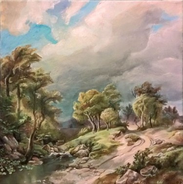 Malarstwo zatytułowany „landscape” autorstwa Viktória Déri, Oryginalna praca, Olej