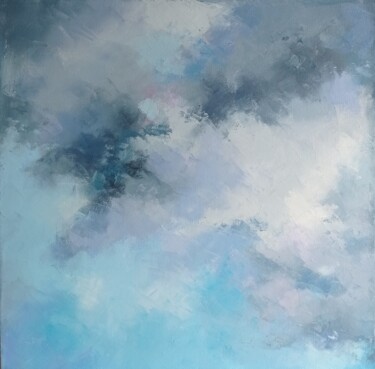 Painting titled ""Through the clouds…" by Viktoriia Kerner, Original Artwork, Oil