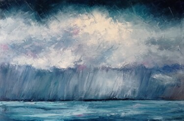 Painting titled ""Storm" palette kni…" by Viktoriia Kerner, Original Artwork, Oil