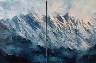 Malerei mit dem Titel "Didtych "Morning in…" von Viktoriia Kerner, Original-Kunstwerk, Öl