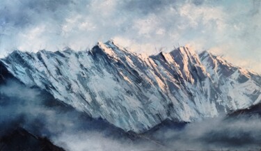 "Morning in the moun…" başlıklı Tablo Виктория Кернер tarafından, Orijinal sanat, Petrol