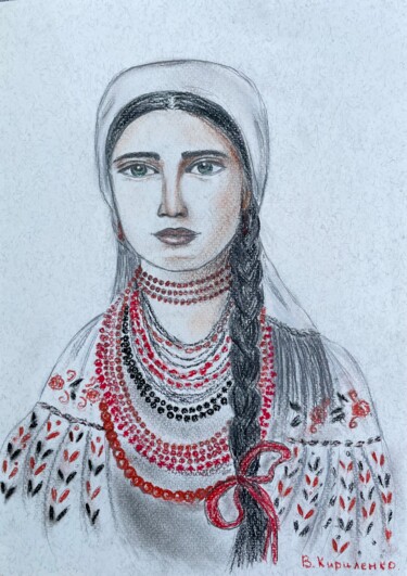 Disegno intitolato "Marichka" da Viktoriia Kirilenko, Opera d'arte originale, Pastello