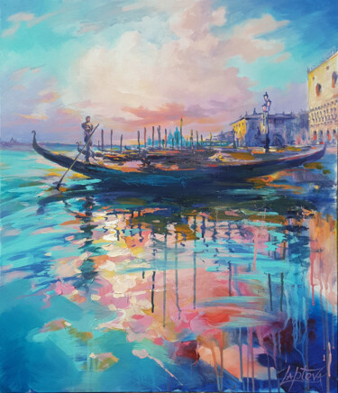 Peinture intitulée "Painting Venice, la…" par Viktoria Lapteva, Œuvre d'art originale, Acrylique