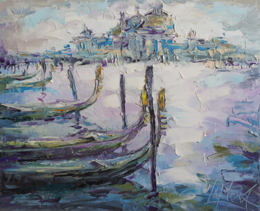 Peinture intitulée "Venice, landscape I…" par Viktoria Lapteva, Œuvre d'art originale, Huile Monté sur Châssis en bois