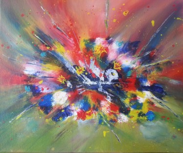 Peinture intitulée "Bouquet" par Viktoria Lask, Œuvre d'art originale, Acrylique