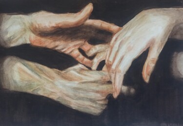 Painting titled "Memento Mori" by Viktoria Palamarchuk, Original Artwork, Watercolor