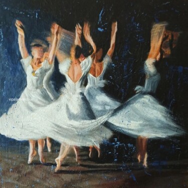 Pittura intitolato "Ballerinas" da Viktoria Palamarchuk, Opera d'arte originale, Acrilico