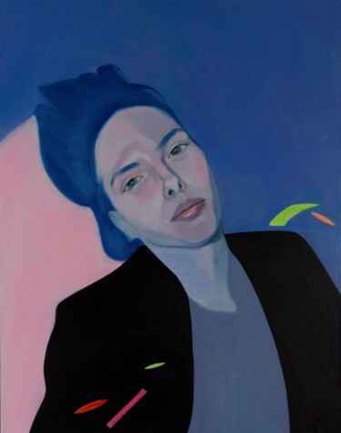 Картина под названием ""Blue bird"" - Виктория Шершнева, Подлинное произведение искусства, Масло