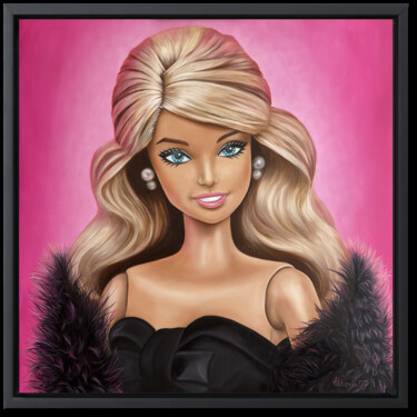 Картина под названием "Barbie IV" - Viktoria Sg, Подлинное произведение искусства, Масло Установлен на Деревянная рама для н…