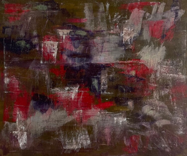 Картина под названием "dirty cherry" - Виктория Шишлова, Подлинное произведение искусства, Акрил Установлен на Деревянная па…