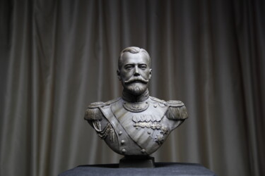 Скульптура под названием "Бюст императора Ник…" - Виктория Тищенко, Подлинное произведение искусства, Полимерная глина