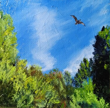 Картина под названием "небеса" - Виктория Торопова, Подлинное произведение искусства, Масло