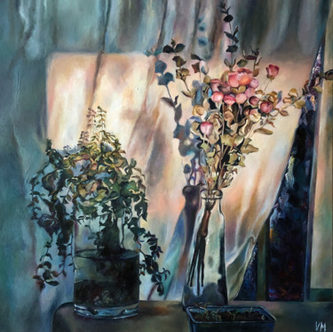 Картина под названием "coucher du soleil" - Viktoria Matveeva, Подлинное произведение искусства, Масло