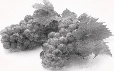 Digital Arts titled "bunch of grapes" by Viktoriay Bozhko, Original Artwork, 2D Digital Work
