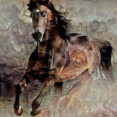 Digital Arts titled "Horse" by Viktoriay Bozhko, Original Artwork, Digital Painting