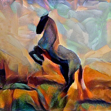 Digital Arts titled "Horse109" by Viktoriay Bozhko, Original Artwork, Digital Painting