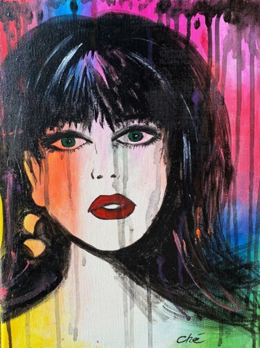 Peinture intitulée "Cry baby" par Viktoriia Agramakova, Œuvre d'art originale, Acrylique