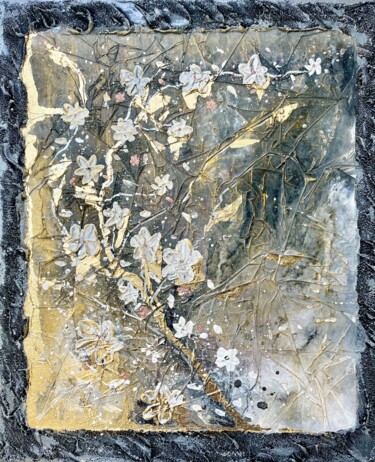 Painting titled "Flower fantasy" by Viktoriia Balandina, Original Artwork, Acrylic Mounted on Wood Stretcher frame