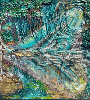 Pittura intitolato "Parallel worlds in…" da Viktoriia Balandina, Opera d'arte originale, Acrilico Montato su Telaio per bare…