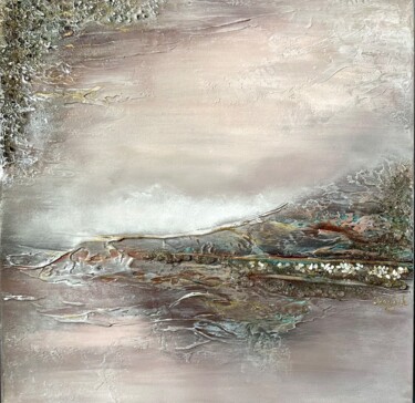Pintura titulada "Textured landscape" por Viktoriia Balandina, Obra de arte original, Acrílico Montado en Bastidor de camill…