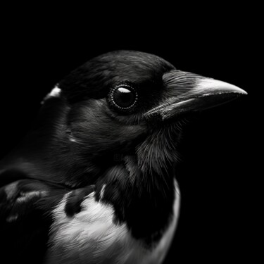 Digital Arts με τίτλο "Magpie" από Viktoriia Gladkova, Αυθεντικά έργα τέχνης, Εικόνα που δημιουργήθηκε με AI