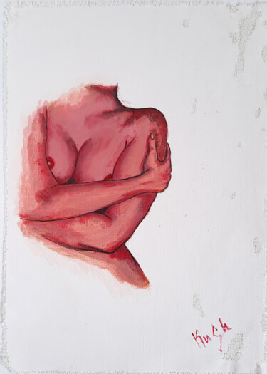 Painting titled "My body, my busines…" by Viktoriia Kush, Original Artwork, Acrylic