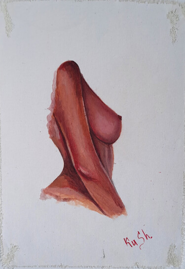 Painting titled "The female body is…" by Viktoriia Kush, Original Artwork, Acrylic