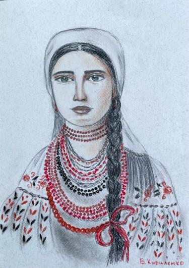 Drawing titled "Marichka" by Viktoriia Kyrylenko, Original Artwork, Pastel