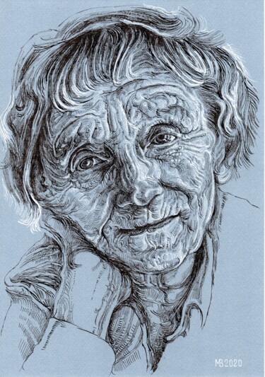 图画 标题为“Portrait of the Swe…” 由Viktoriia Malaniuk, 原创艺术品, 墨