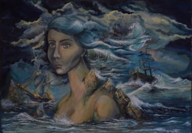 Картина под названием "Mother Nature" - Viktoriia Sakharova, Подлинное произведение искусства, Гуашь