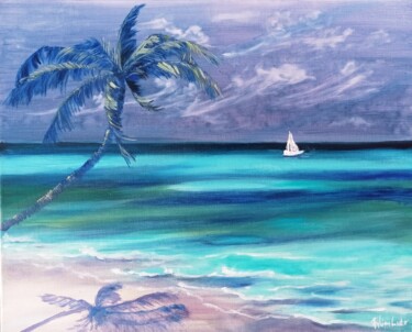 Peinture intitulée "California Beach Sa…" par Viktoriya Filipchenko, Œuvre d'art originale, Huile