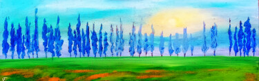 Pintura titulada "Italian Field Paint…" por Viktoriya Filipchenko, Obra de arte original, Oleo Montado en Bastidor de camill…
