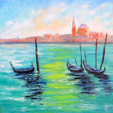 Malarstwo zatytułowany „Venice.” autorstwa Viktoriya Filipchenko, Oryginalna praca, Olej