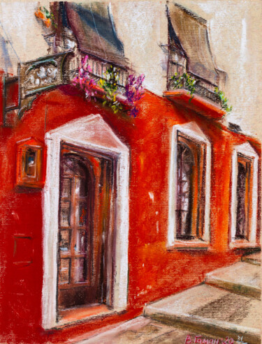 Painting titled "Granada streets. Te…" by Viktoriia Gaman, Original Artwork, Pastel
