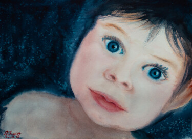 Ζωγραφική με τίτλο "Magic kid. Little e…" από Виктория Гаман, Αυθεντικά έργα τέχνης, Ακουαρέλα