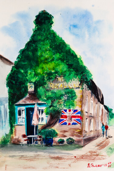 Peinture intitulée "The famous English…" par Viktoriia Gaman, Œuvre d'art originale, Aquarelle