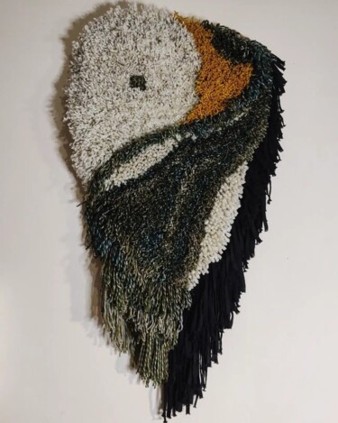 Textile Art titled "FOL. Hanging tapest…" by Viktoriya Shpetna, Original Artwork, Tapestry