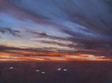 Pittura intitolato "Last sunbeams" da Viktoriya Yakubouskaya, Opera d'arte originale, Pastello