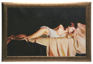 Картина под названием "Sleep" - Viktoriya Korzheva, Подлинное произведение искусства, Масло