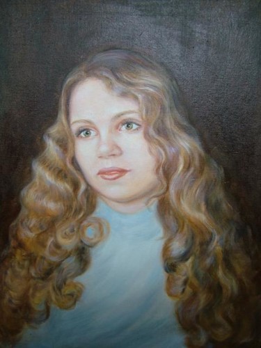 Картина под названием "Daughter" - Viktoria Korotaeva, Подлинное произведение искусства, Масло