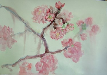 Картина под названием "Сакура цветёт" - Viktoria Korotaeva, Подлинное произведение искусства, Другой